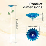 4PCS Bee Station,Iron Bee Water Feeder with Glass Marble and Flower Design,Practical Bird V1192-AZ-W-26407