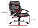 PU Leather Executive Office Chair Ergonomic Swivel Computer Desk Chair in Black V63-774975