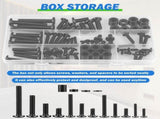 184Pcs TV Mounting Hardware Screw Kit Universal M4 M5 M6 M8 Metal Bolt Washer and Spacer Set for V1366-AZ2-W-14959