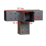 Roof Pergola Gazebo Shed Matte Black Steel Brackets and Coffee Screens DIY Kits V63-848341