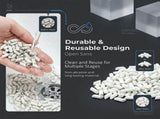 Ceramic Media for Rock Tumbling, 0.88lbs/400g Reusable Non-Abrasive Cylinder Pellets, 0.63" x 0.31" V1192-AZ-W-18105