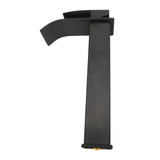 Waterfall Faucet Electroplated Black Single Handle Copper Valve Core Hot Cold Mixer Tap V1294-YM0901-3112240024411