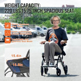 VEVOR, Aluminum Alloy Ultra-Lightweight Transport Chair for Adults, Foldable Cabin V952-FWYSLYLHJ157O4N02V0