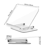 Multi-Functional White Acrylic Book Holder for Reading Hands-Free with Page Clips V1369-AZ3-W-20971