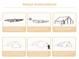 Dark Green Inflatable Camping Tent with Canopy, Large 4-6 Person, Waterproof, Heavy Duty Cabin V1337-B0H36JXSMF