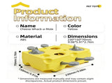 Interactive Cheese Whack-a-Mole Puzzle Toy for Cats and Dogs Treat Dispensing Snack Feeder, Brain V1341-ZY-84ZWU46H-YELLOW
