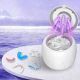 45kHz 210ml Ultrasonic Retainer Cleaner Machine Dentures Cleaner for Night Guards Braces Aligners V1263-JX-8205-1
