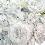 Artificial Flower Wall Backdrop Panel 40cm X 60cm Mixed Whites V77-1193820