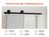 Bi-Folding Sliding Barn Door Hardware Track Kit, 36" Top Mount Track Kit, Slide Smoothly & Quietly, V952-ZDSMDGDGSM3D3Z5LL001V0