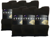 6 Pairs MERINO WOOL SOCKS Mens Heavy Duty Premium Thick Work Socks Cushion in Brown V563-6AUSOCKS-BRN-11-14