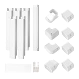 Mini Split Line Set Cover 76.2mm W 3110mm L, PVC Decorative Pipe Line Cover For Air Conditioner with V952-BSKSQFTSKDGX4RGJNV0