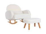Levede Fleece Rocking Chair with footstool CH1132-BG