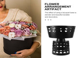 Reusable Black Plastic Flower Arrangement Base for Wedding 4Pcs 9.43X6.29X12.18in V1192-AZ-W-29215