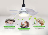 E27 Screw 5 Blade Fan Light Mute Strong Wind Household Bedroom Children's Room Fan Light V1294-YM0901-L6861-1