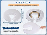 12 Pcs Face Cradle for Massage Head Rest Microfiber Reusable Soft Thicker Massage Table Face V1258-DP02-C-3183