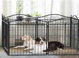 16 Panel Pet Playpen Gate Extension w/ Lockable Door Large Dog Cage V178-66945