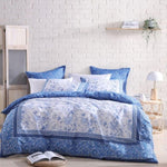 Logan and Mason Hiromi Blue Cotton-rich Percale Print Quilt Cover Set King V442-LED-QUILTCS-HIROMI-BLUE-KI