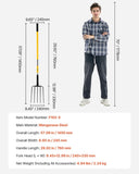 VEVOR 5 Tines Garden Fork Fiberglass Handle 57 in Spading Pitchfork Heavy Duty V952-HYCGCCGC5C1JW77SH001V0