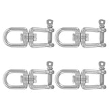 4-Pack Stainless Steel Heavy Duty Swivel Hooks with Smooth for Swing, Marine, and Outdoor Use V1366-AZ2-W-16064