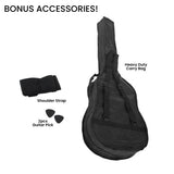 Karrera 38in Cutaway Acoustic Guitar with Carry Bag - Blue Burst CC38-SBU