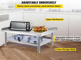 Stainless Steel Equipment Grill Stand, 122 x 76 x 61cm Stainless Table, Grill Stand Table with V952-SBSKTBD4830INXAETV0