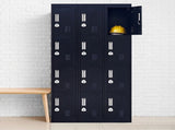 12-Door Locker for Office Gym Shed School Home Storage - 3-Digit Combination Lock V63-839111