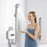 3500W Electric Tankless Water Heater Shower Head Set with LCD Display,Instant Hot Water for Home V1369-AZ3-W-22137