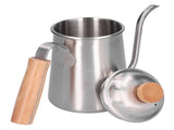 650ML Drip Coffee Pot Stainless Steel Long Gooseneck Spout Coffee Kettle with Wooden Handle V1294-YM0901-3118210172311
