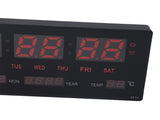 LED Number Clock Large Big Digital Display with Temperature Wall Alarm V1294-YM0901-3115240006711