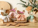24 Set Boho Bow Easter Bunny Party Favor Bags DIY Bunny Gift Boxes with Neutral Bow Ribbon and Dried V1258-DP02-WO-213