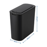 Devanti Automatic Trash Bin 2PCS with Lid 11L Motion Sensor Kitchen Bin Touchless Garbage Can Modern SB-F-11L-BKX2