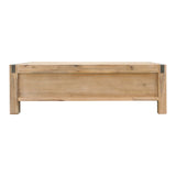 Coffee Table Solid Acacia Wood & Veneer 1 Drawers Storage Oak Colour V43-CT-NOW-OAK