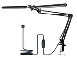 Neoglint D C5V 2A 24W 120LEDs Swing Arm Desk Lamp with Clamp Architect Table Light 3 Colors V1294-YM0901-LNEO271