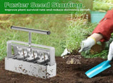 1 PCS Soil Blocker for Seedlings, Stainless Steel Soil Press Garden Tool, Silver, 5 x 5 cm V1237-ZY-924-182