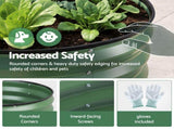 Green Fingers Round Raised Garden Bed 2 Pack Galvanised Planter Box Rust Resistant 60x60x30cm Green GB-ROU-6030-GNX2