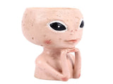 Head Planter Resin Unique Succulent Flower Pot Open Eyed Alien Face Planter Desktop Ornament with V1294-YM0710-3111230268911
