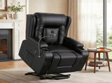 Artiss Power Lift Recliner Chair Massage and Heat for Elderly, Electric Sofa Reclining Chair RECLINER-A5-UB-PU-BK-AB