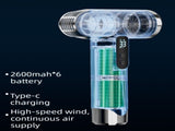 Pink Wireless Rechargeable Hot & Cold Hair Dryer - Lightweight Portable Blow Dryer with Blue Light V888-ELOSUNG49528