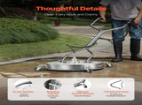 24" Pressure Washer Surface Cleaner, Stainless Steel Pressure Washer Attachments with 4 Wheels, 4000 V952-GYQXJBMQJQYPKEO1LV0