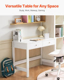 VEVOR Small Desk with Drawers Kids Desk for Bedroom Simple Study Table White V952-ETBMSZZFXXCWZES3L001V0