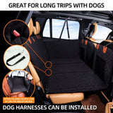 Black PawfectFriend Hard Bottom Car Back Seat Extender & Hammock for Dogs 63x132cm Waterproof, V571-PF-CAR-HMCK-BLK
