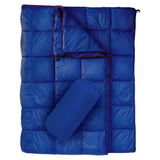 200x140cm Blue Large Outdoor Camping Down Cotton Wearable Warmth Blanket, Quilted Poncho Shawl Throw V888-ELOSUNG52300