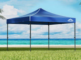 Instahut Gazebo Pop Up Marquee 3x3 Folding Tent Outdoor Camping 500D Oxford Blue GAZEBO-T-3X3-F-BU