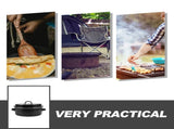 SWETRACE Iron Covered Roaster Pan With Lid Daily Use For Households 10.6X9.4X6.9In V1189-LWWAL-20260327-03769