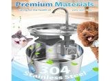 Dog Water Bowl,4-Filtration System,Continuous Flow,3.2l Capacity, Ultra Quiet,304 Stainless Steel V1366-AZ2-W-15197