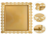 Golden Iron Serving Tray for Snacks and Desktop Organization, Household Plate for Kitchen and Home V1192-AZ-W-27267