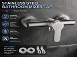 Heartwarming Bathroom Upgrade Present, Stainless Hot Cold Mix Tap Control Fittings, Downward Shower V1221-XM-LB2230-GM79