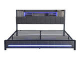 Levede Queen Bed Frame with Storage Headboard RGB LED BF1067-Q