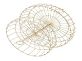 2 Tier Fruit Basket Iron Round Golden Nordic Household Snack Storage Tray for Party Desktop Kitchen V1294-YM0717-3115220084911