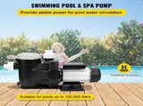 Swimming Pool Filter Pump 2.5HP, 1850W Swimming Pool Pump 148GPM, Single Speed Filter for Spa Water V952-SPP250EYYCB000001V3